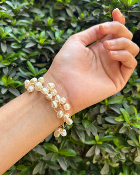 White Moon Pearl Bracelet