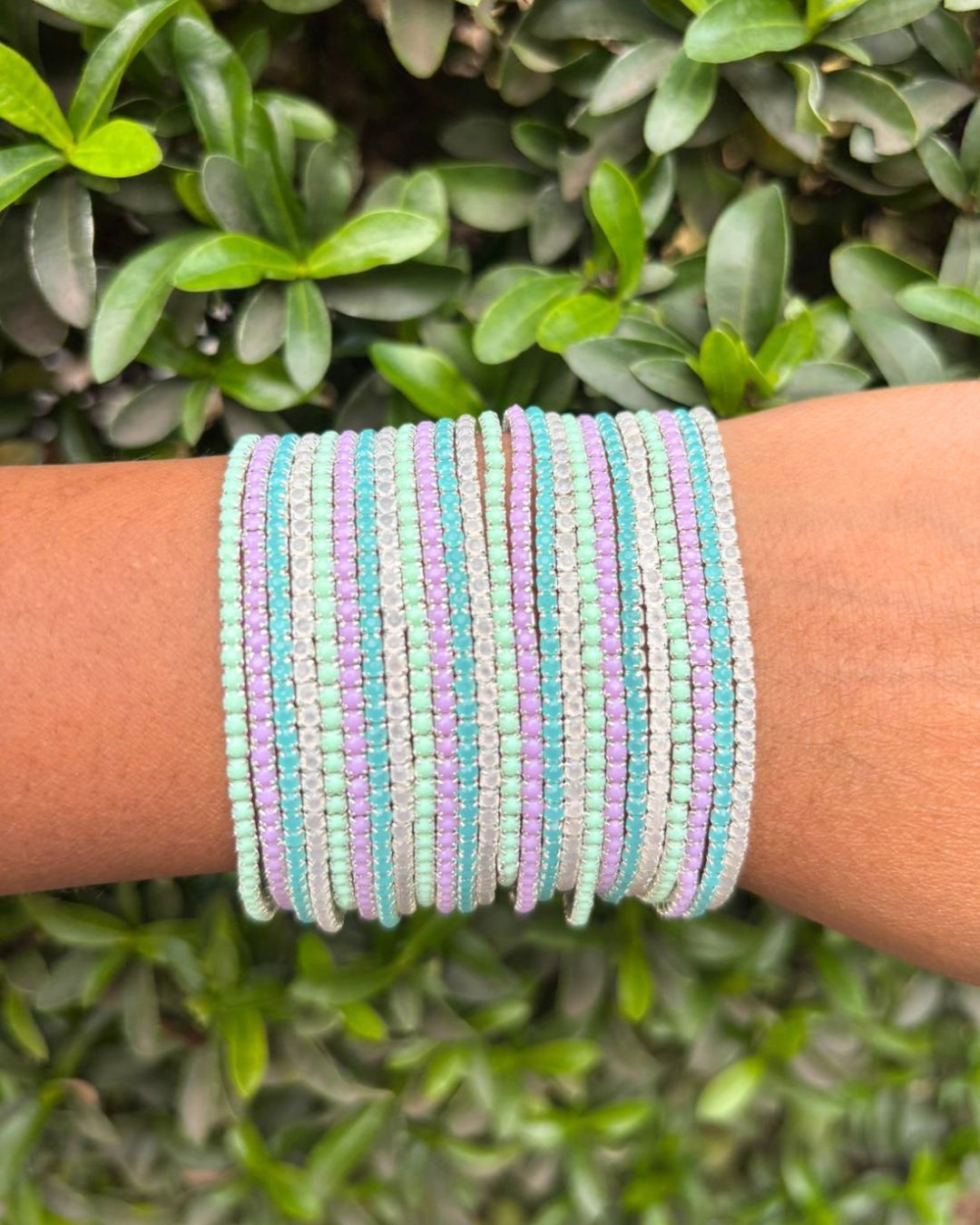 Soft Life Girl -Silver Plated Stretchable Bracelet - Pack of 24