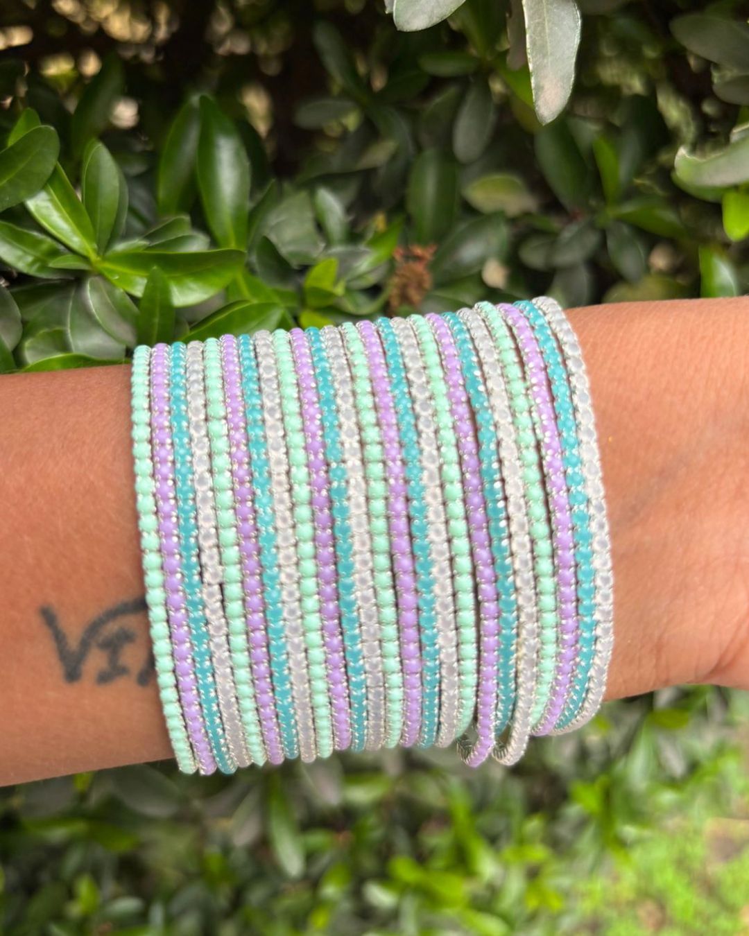Soft Life Girl -Silver Plated Stretchable Bracelet - Pack of 24