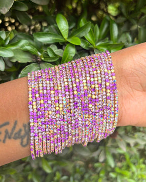 Content Creator Girl - Gold Plated Stretchable Bracelet - Pack of 24