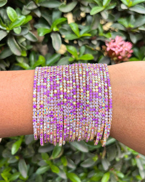 Content Creator Girl - Gold Plated Stretchable Bracelet - Pack of 24