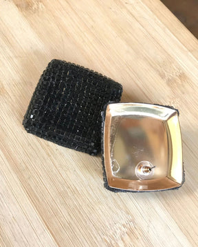 Bling Blogger Black Square Earrings - Big