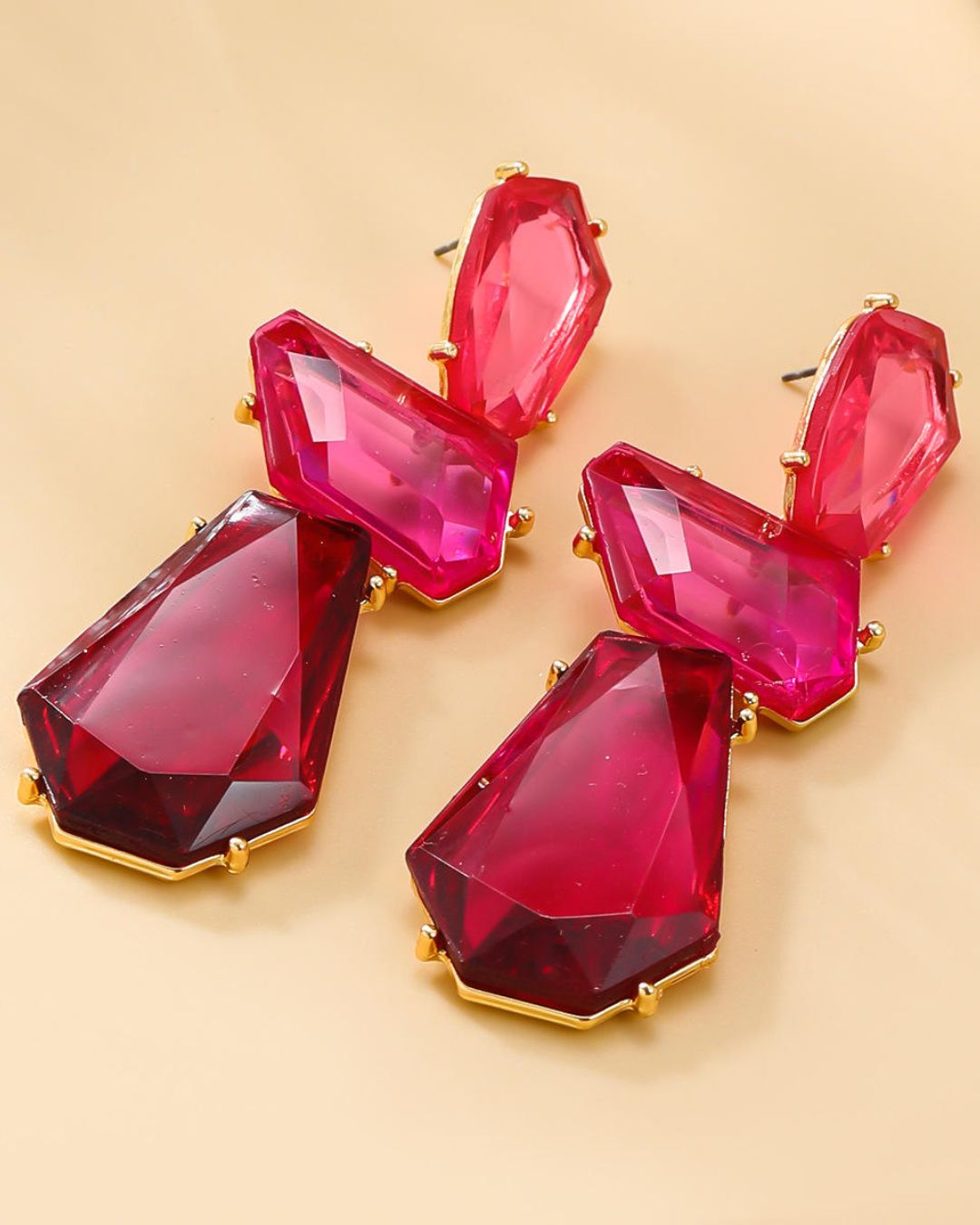 Maya Pink Statement Drop Earring