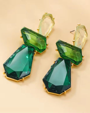 Maya Green Statement Drop Earring