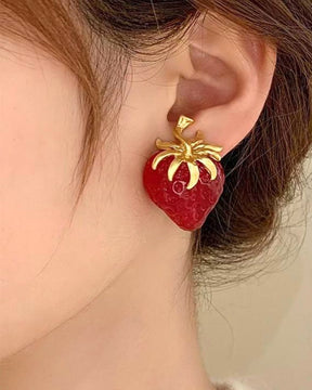 Sweet Strawberry Stud Earrings