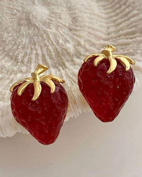 Sweet Strawberry Stud Earrings