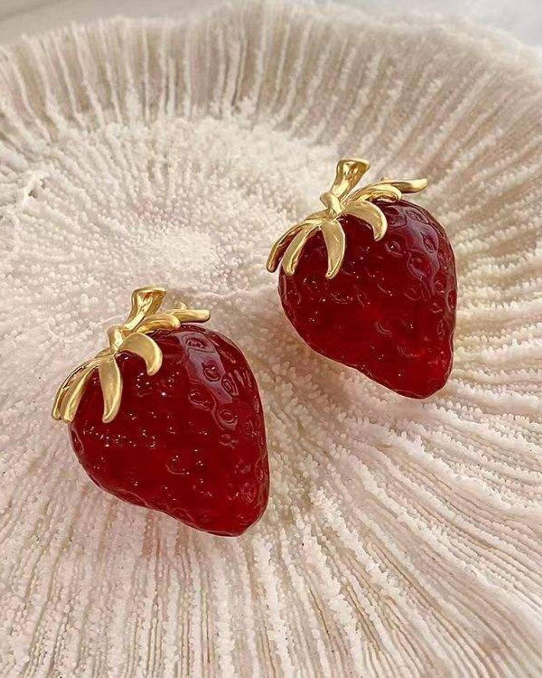 Sweet Strawberry Stud Earrings
