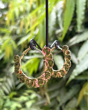 Golden Petal Hoop Earrings