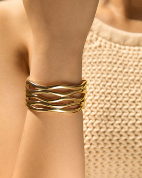 Zigzag Layered Openable Kada/Cuff