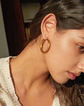 Golden Hoop Earrings