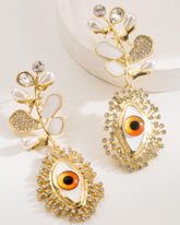 Pearl Evil Eye Earring