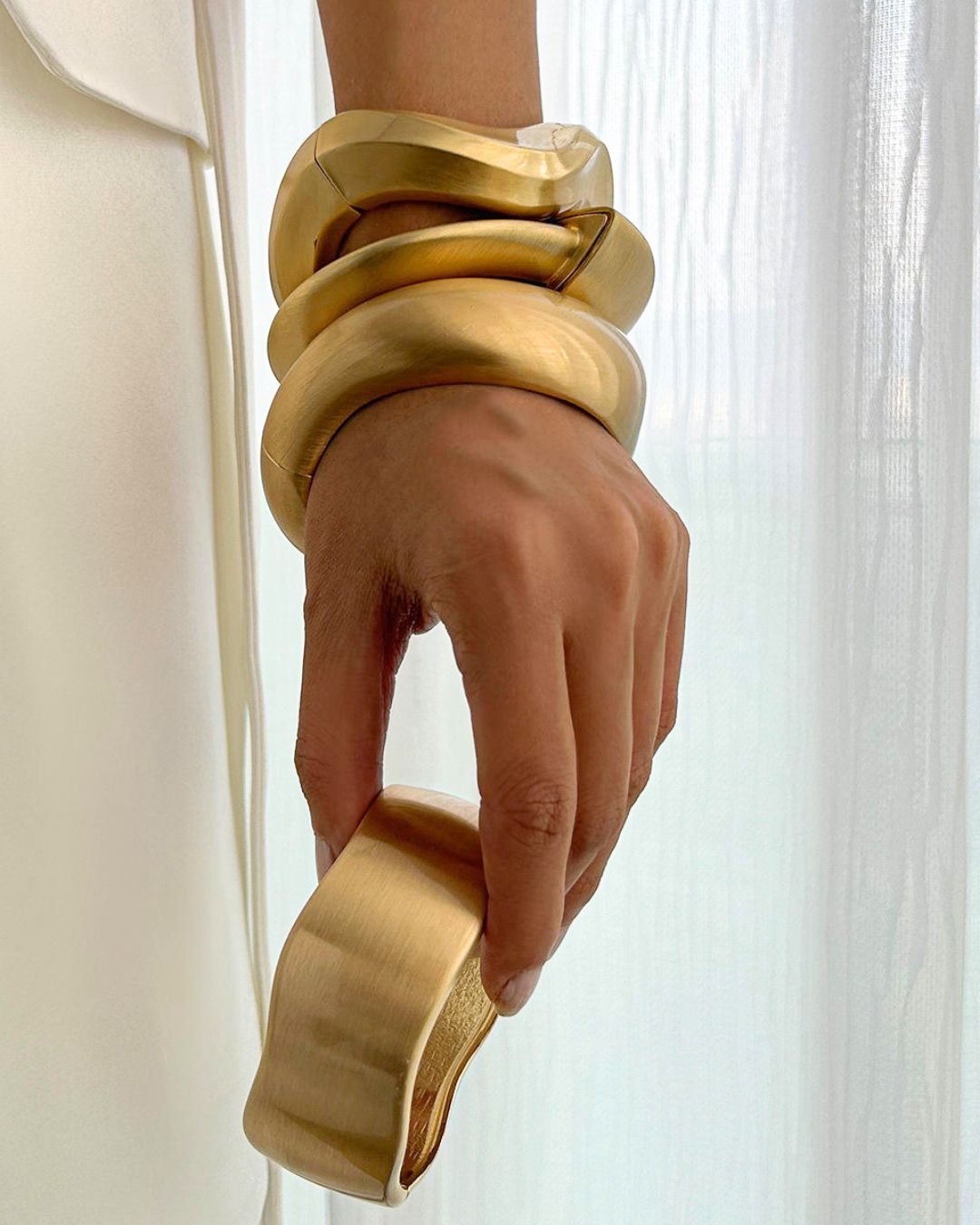 Matt Zigzag Raised Openable Kada/Cuff