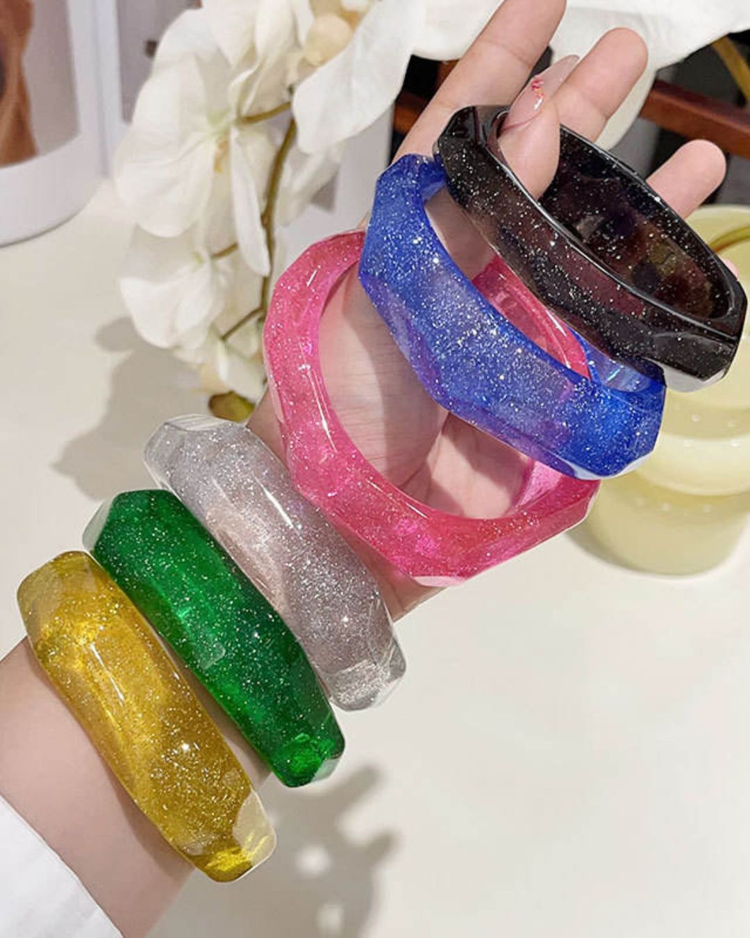 Resin Shimmer Bracelet