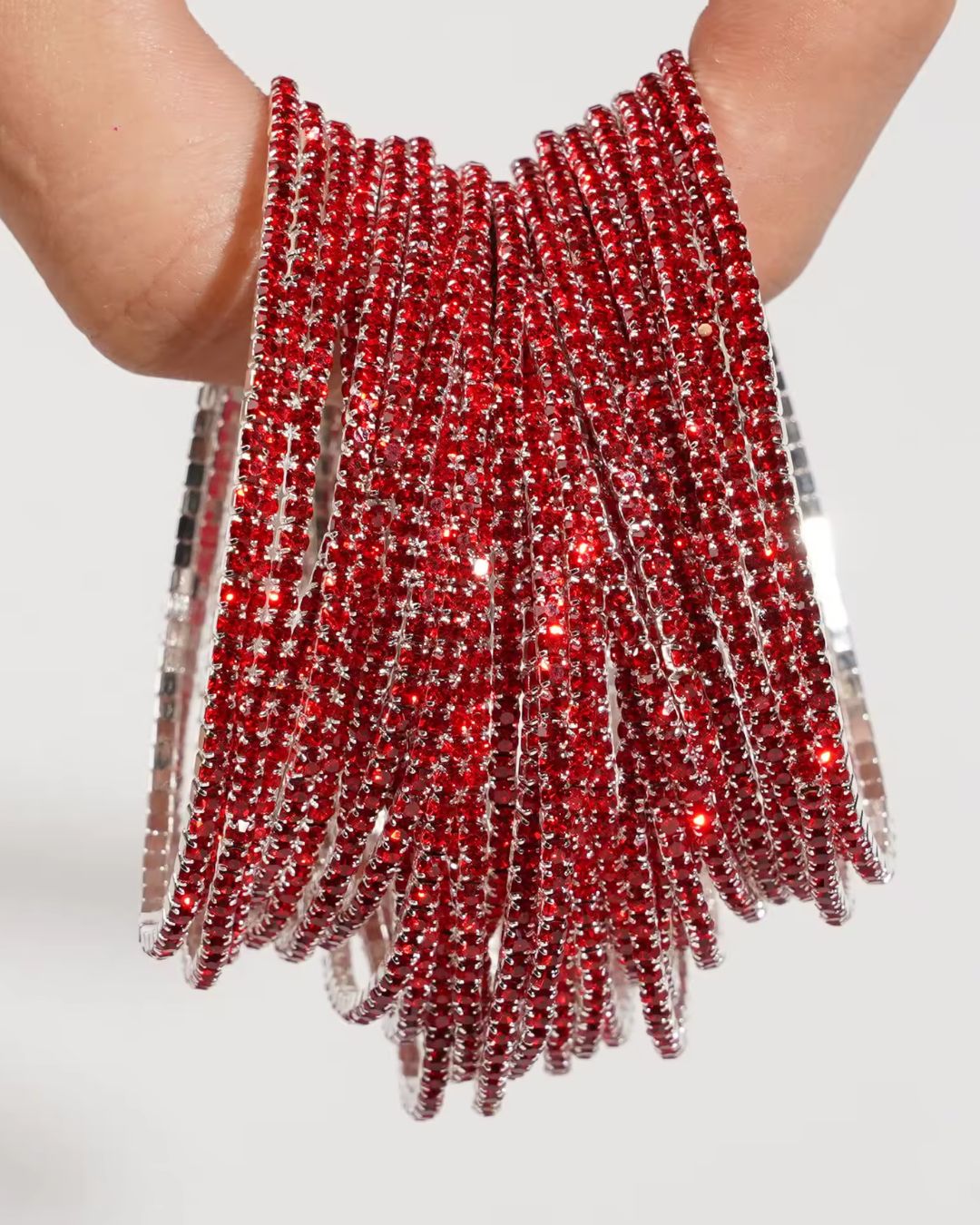 Stretchable Red Bracelet - Pack of 12