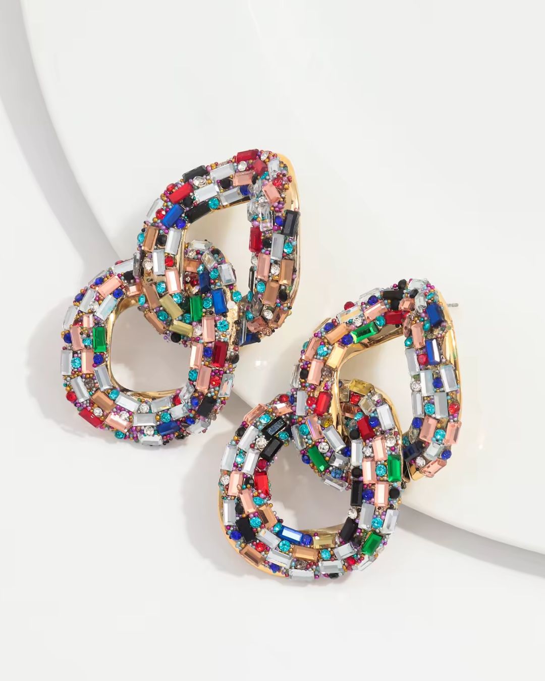 Bling Blogger Entangled Statement Earrings - Multi 2