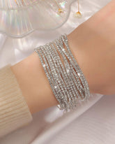 Stretchable Silver Bracelet - Pack of 12