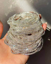 Stretchable Silver Bracelet - Pack of 24