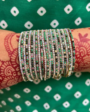 Mehendi Special Multicolour Stretchable Bracelet - Pack of 24