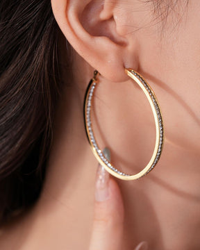 Mia Golden Hoops earrings