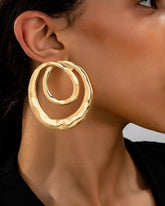 Golden Tangle Stud Earrings