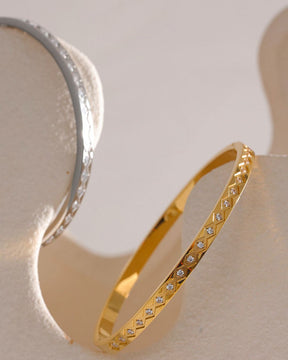 Golden Prism Bangle Bracelet