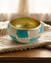 White & Turquoise Raised Bracelet