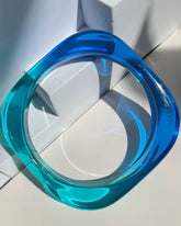 Blue Square Shaped Resin Bracelet