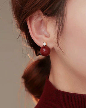 Cary Red AD Stud Earrings