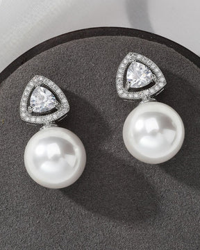Zoya Pearl American Diamond Stud Earring