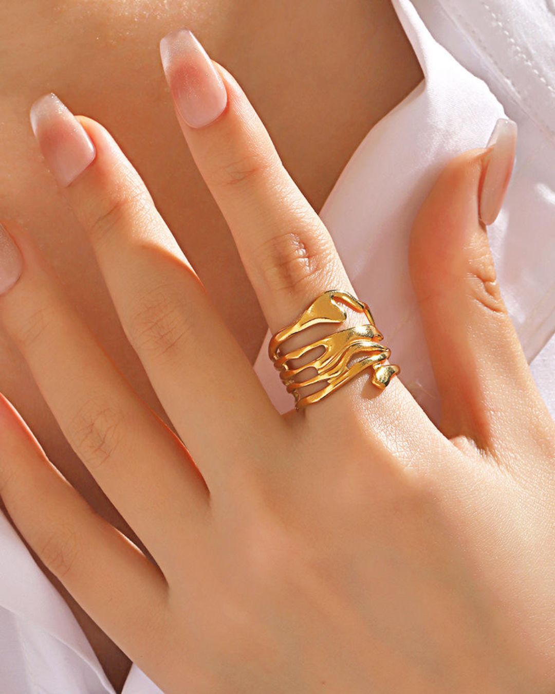 Zigzag Statement Finger Ring