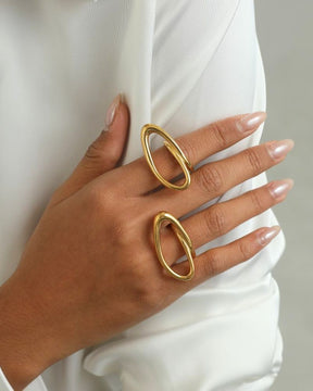 Hollow Oval Finger Ring