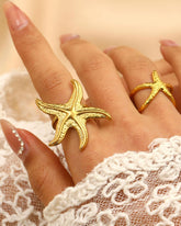 Star Golden Statement Finger Ring