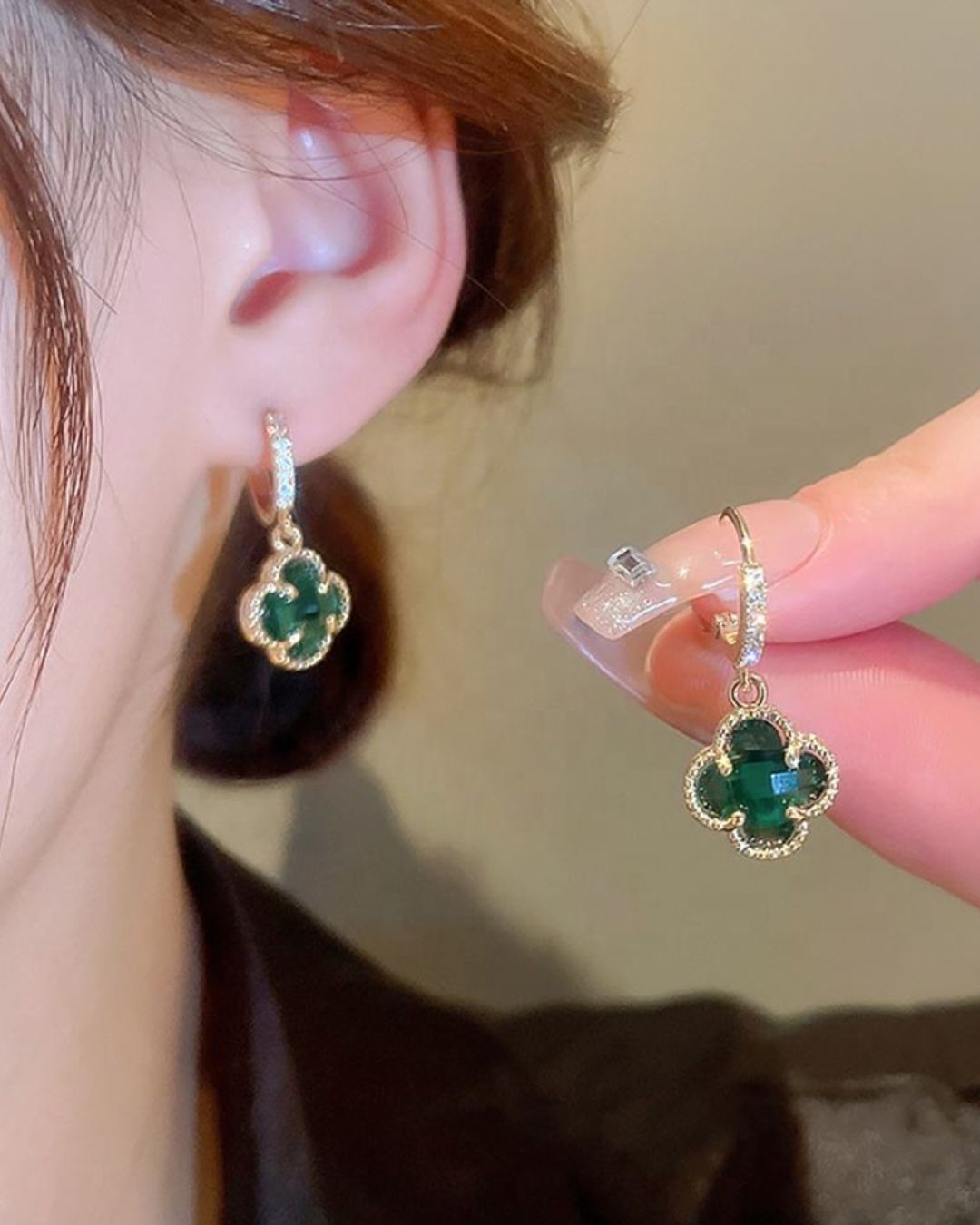 Clover Huggie Earrings