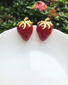 Sweet Strawberry Stud Earrings