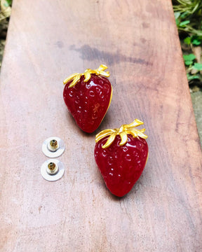 Sweet Strawberry Stud Earrings