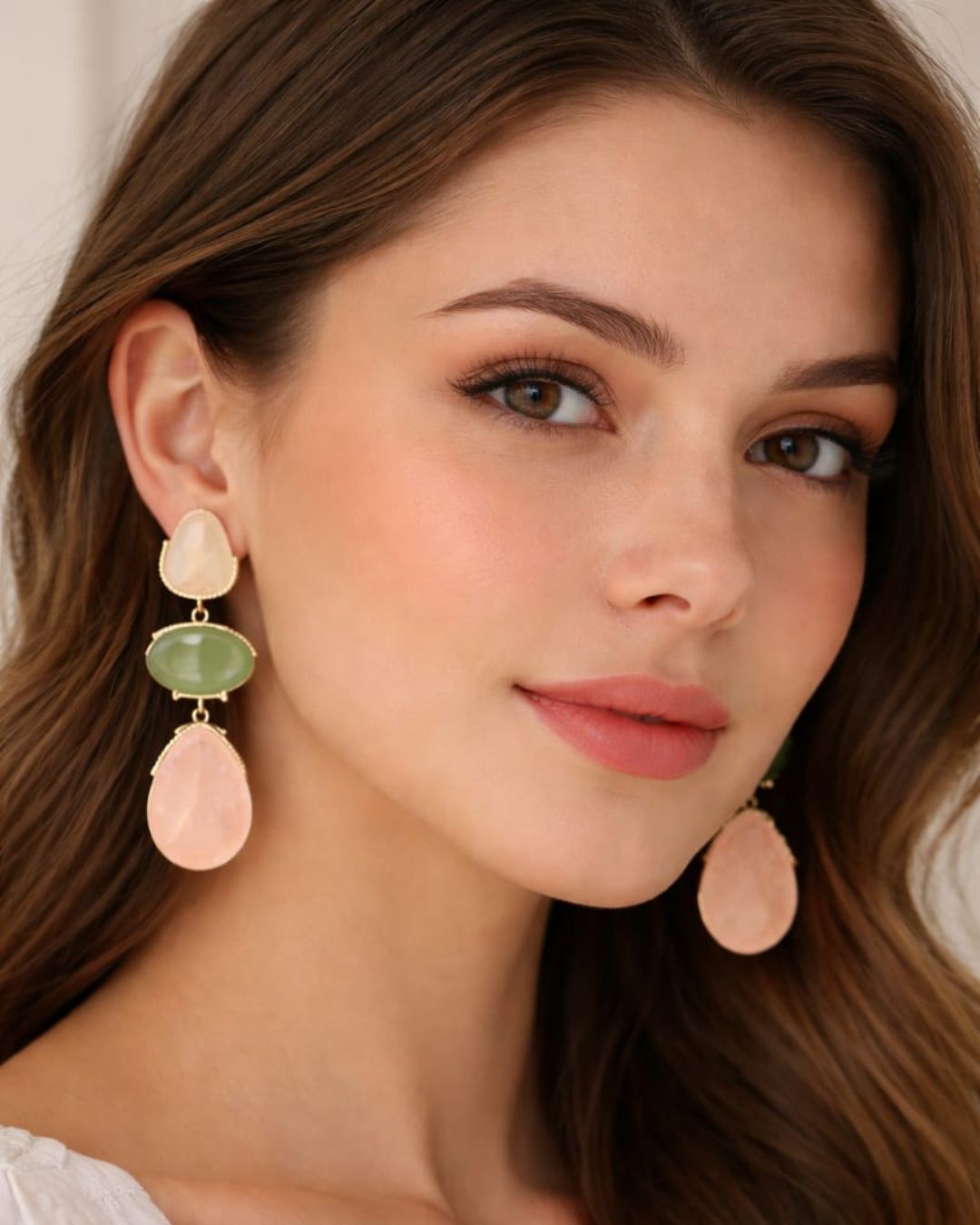 Multicolor Resin Earrings - Pastel