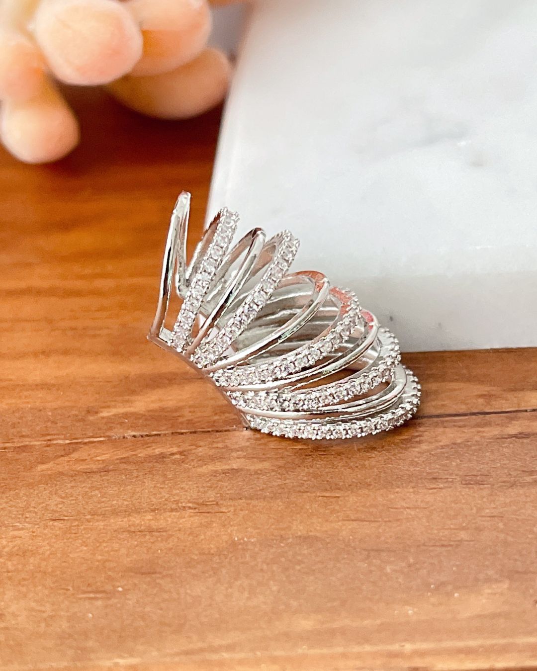 Chunky Silver Ear Cuff