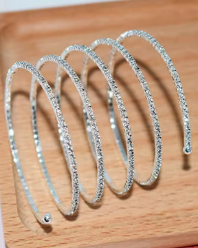 Statement Silver Spiral Bracelet
