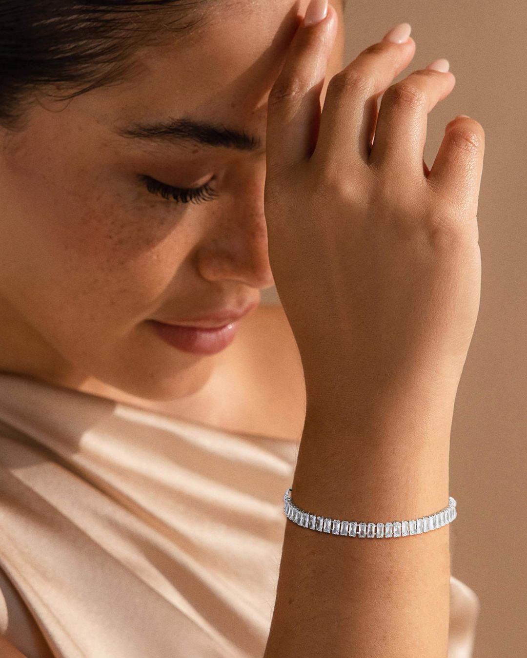 Solitarie Silver Tennis Bracelet