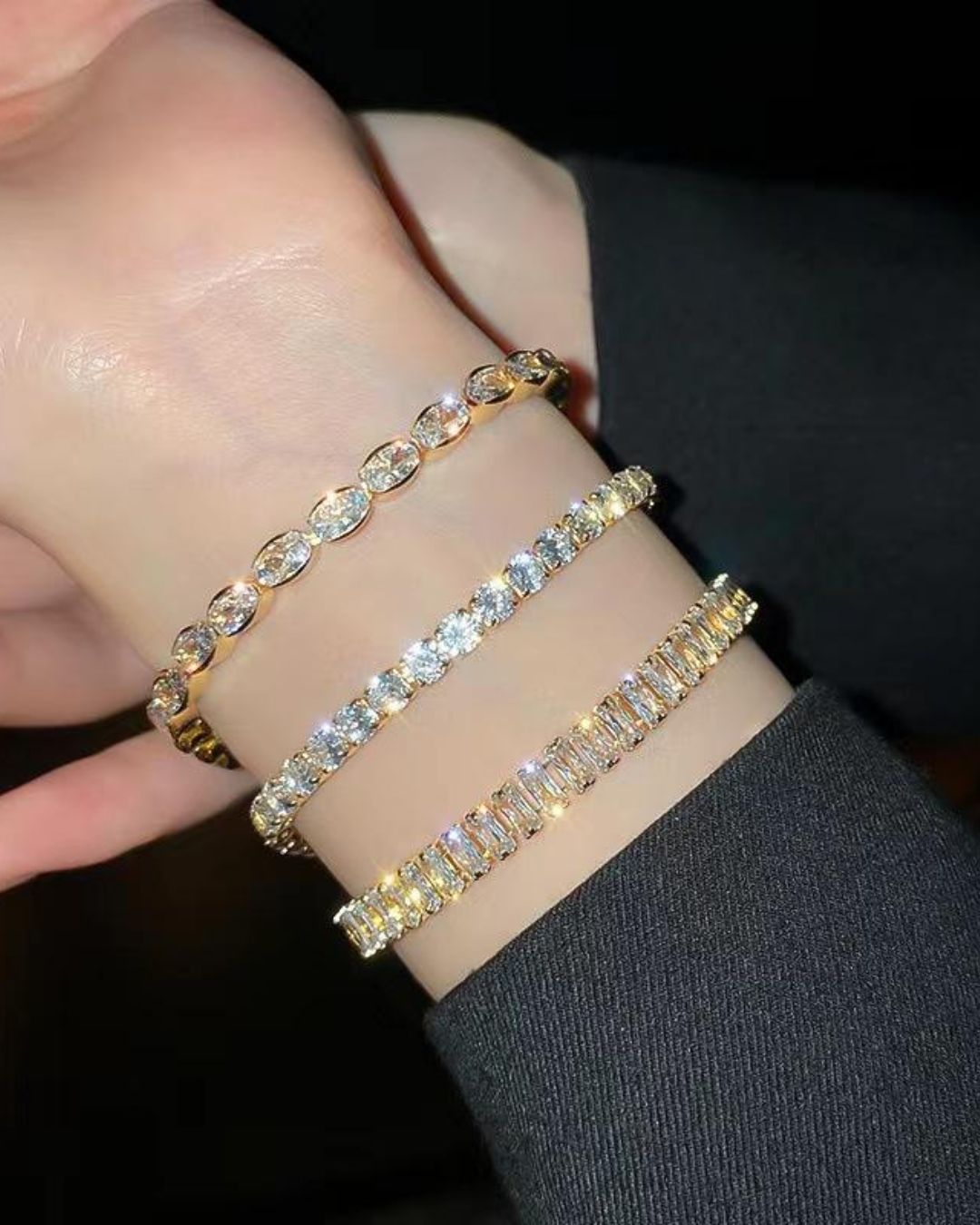 Solitarie Golden Tennis Bracelet