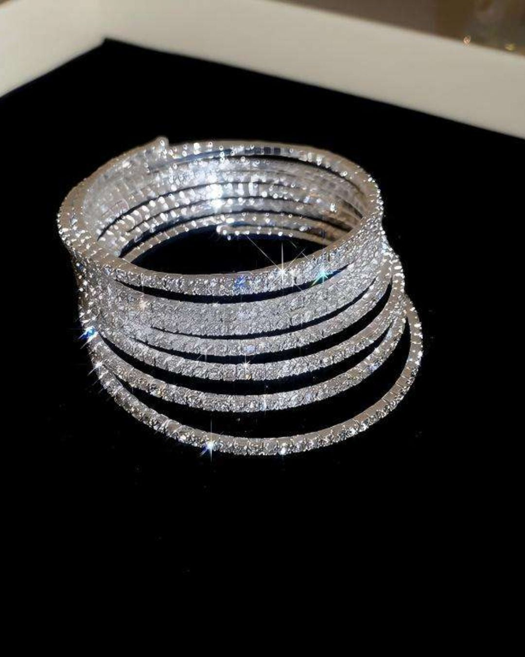 Statement Silver Spiral Bracelet