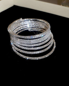 Statement Silver Spiral Bracelet