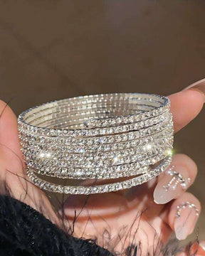 Statement Silver Spiral Bracelet