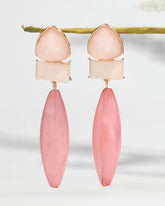 Baby Pink Resin Drop Earrings