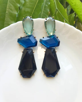 Maya Blue Statement Drop Earring