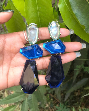 Maya Blue Statement Drop Earring
