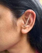 Golden Crystal Line Ear Cuff