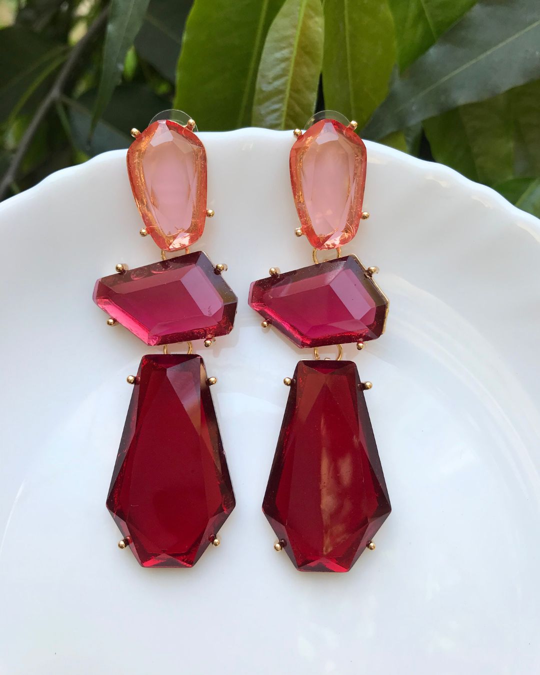 Maya Pink Statement Drop Earring