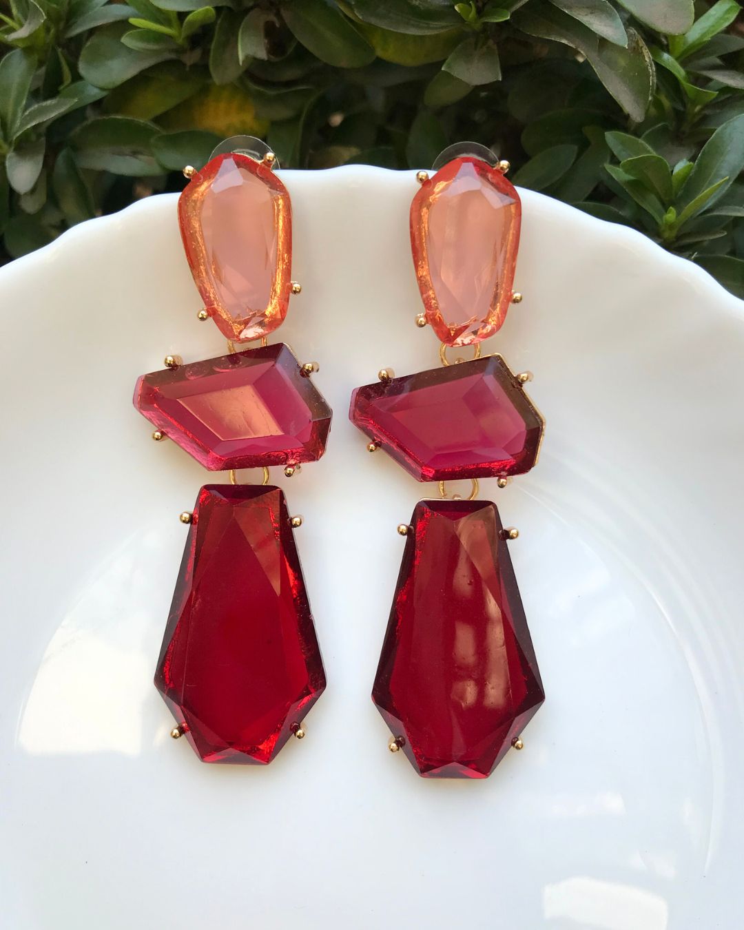 Maya Pink Statement Drop Earring