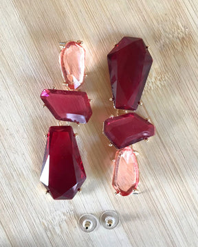 Maya Pink Statement Drop Earring
